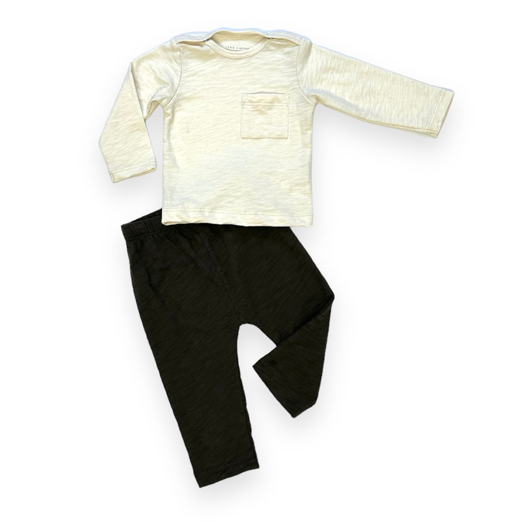 Long Sleeved Bateau One Pocket Tee Set