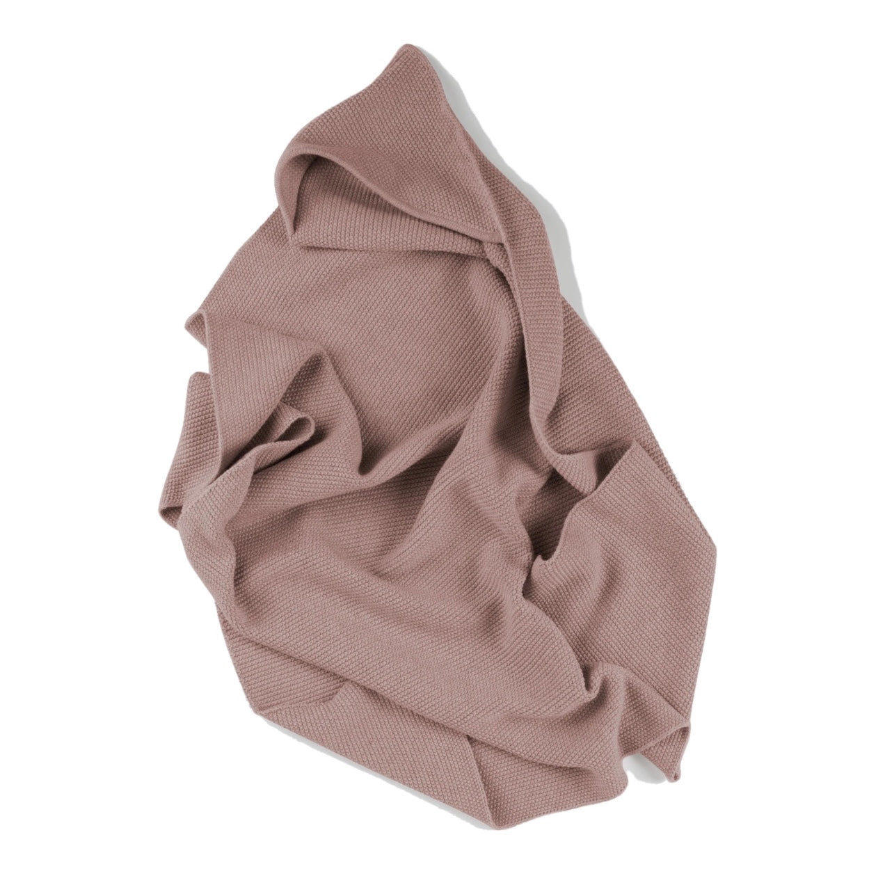 Seed Stitch Blanket with Hood