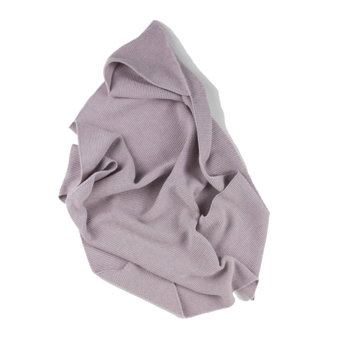 Seed Stitch Blanket with Hood