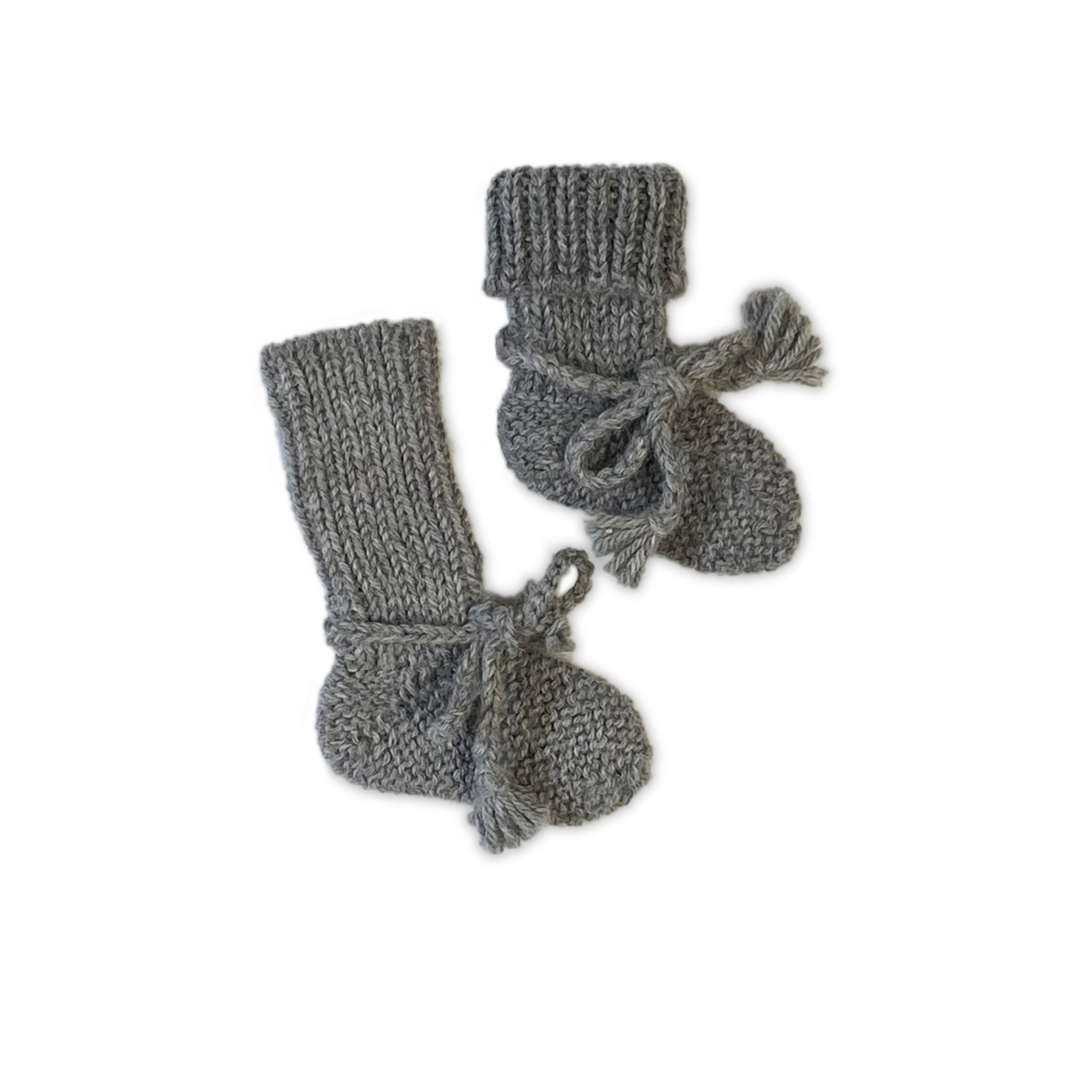 Link Stitch Booties in Baby Alpaca