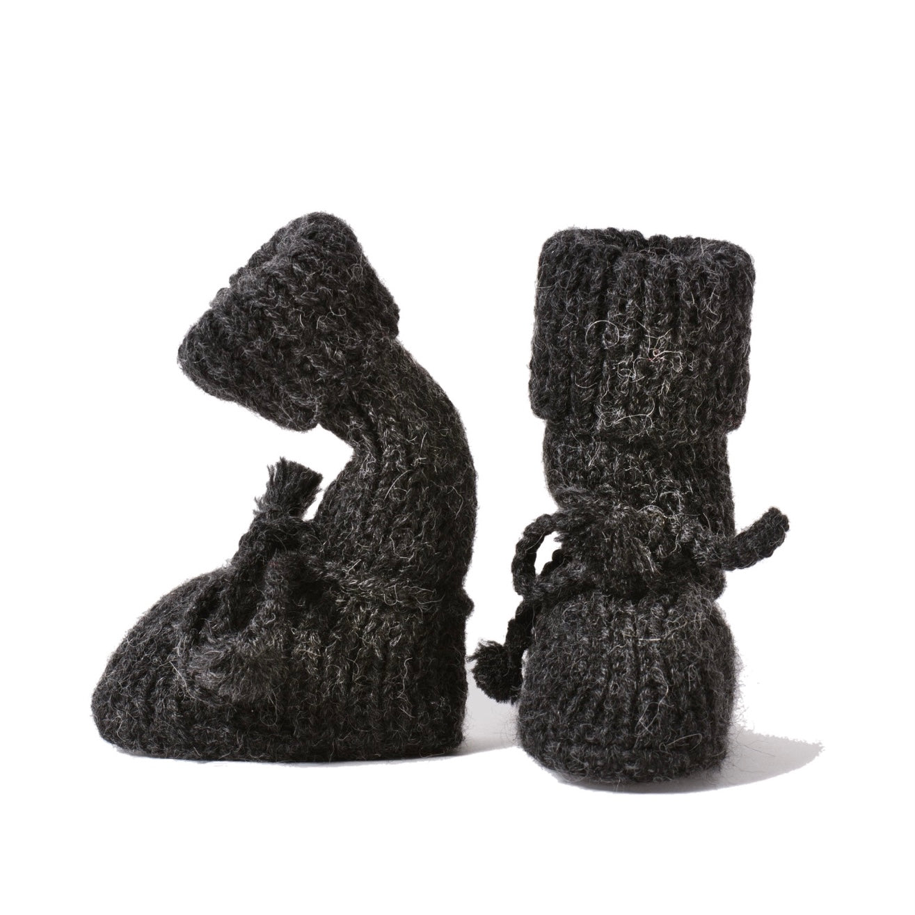 Booties with Ties in Baby Alpaca