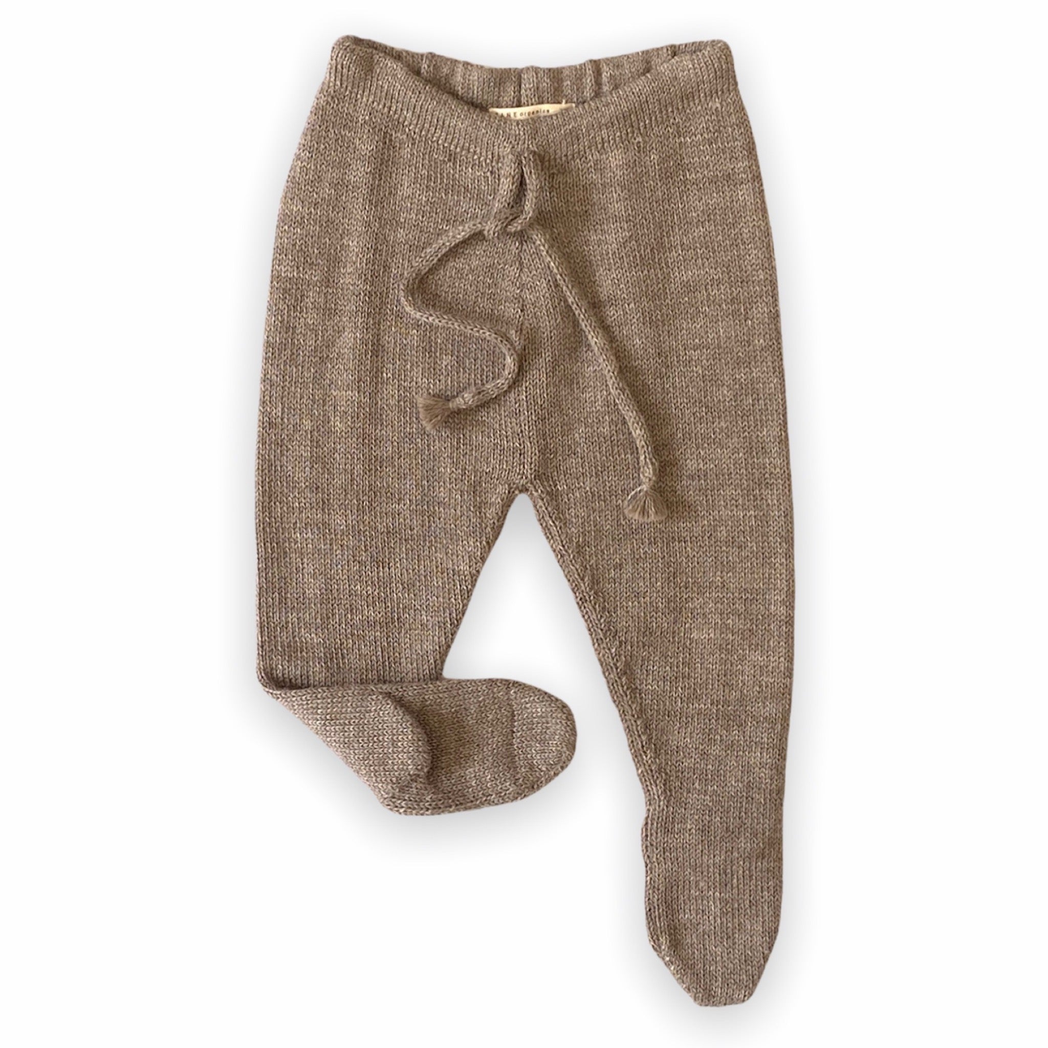 Knit Footie in Baby Alpaca