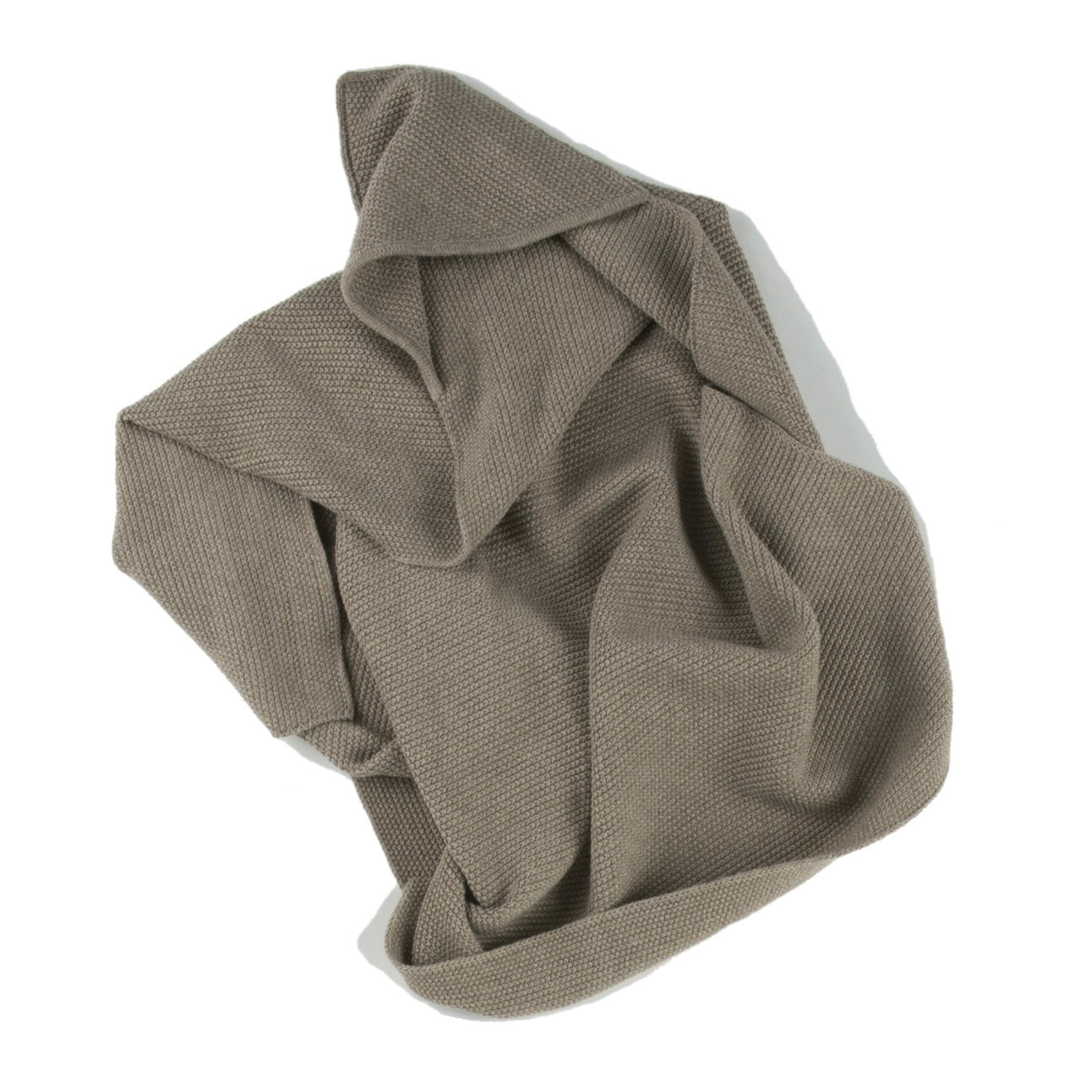 Seed Stitch Blanket with Hood
