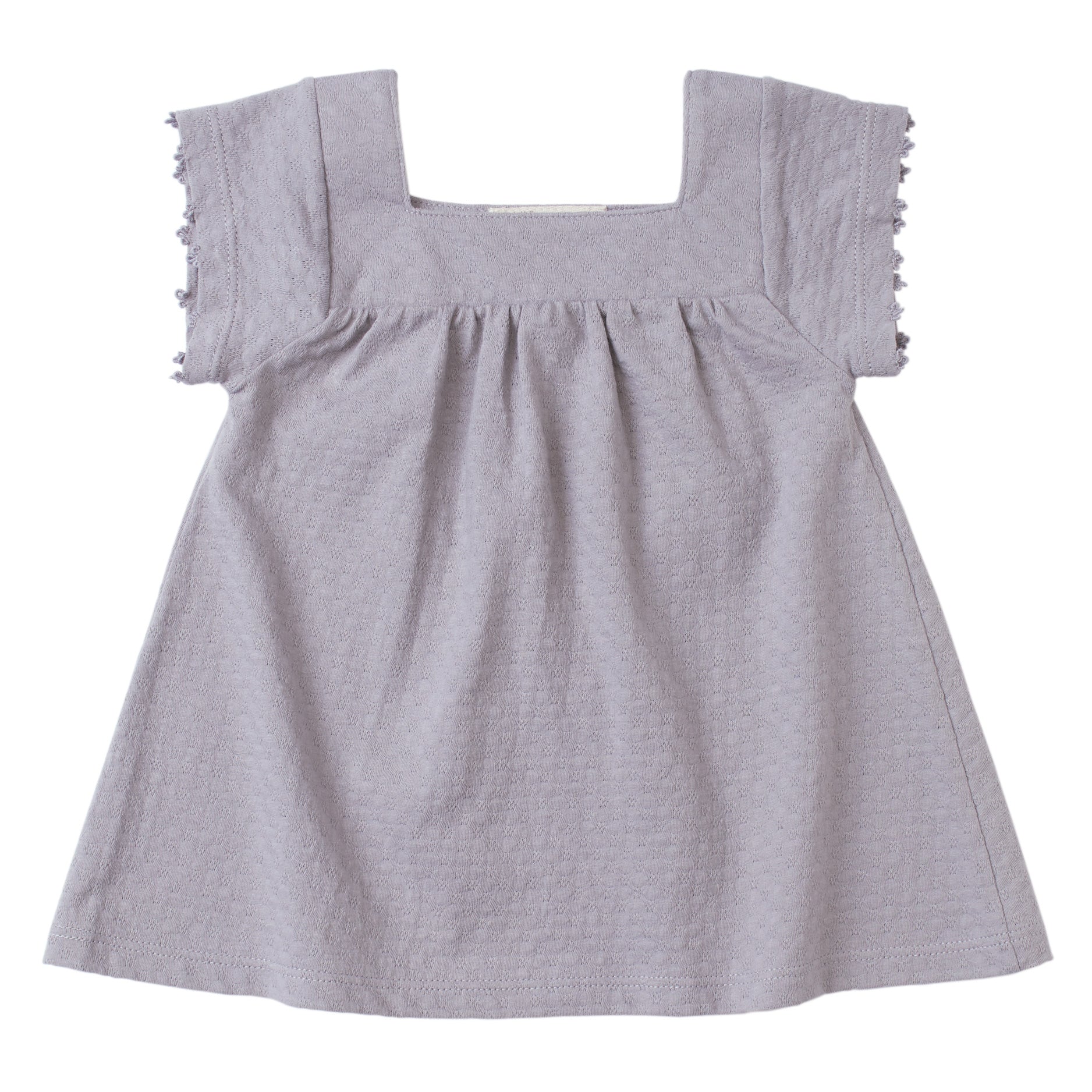 Pointelle Square Neck Dress