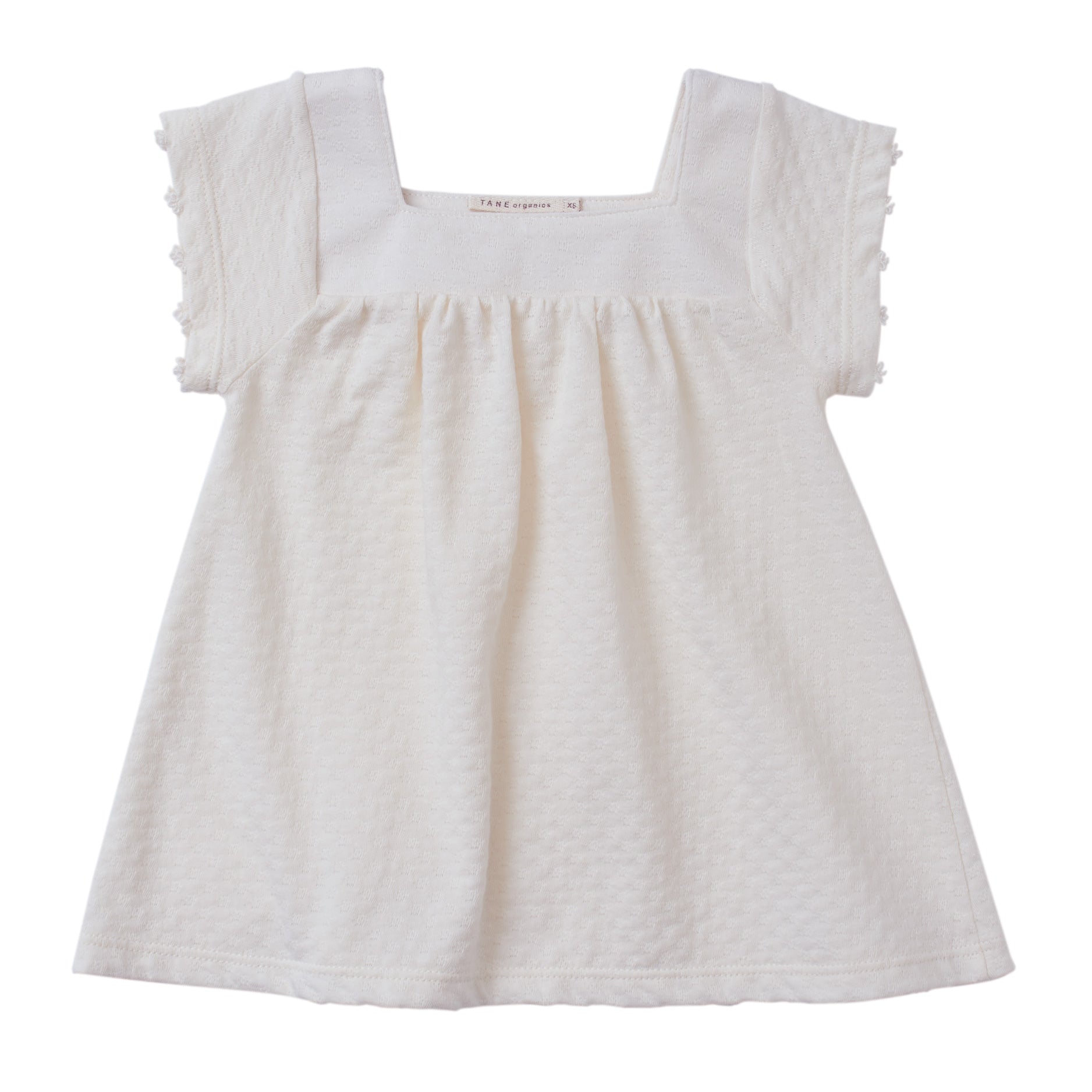 Pointelle Square Neck Dress