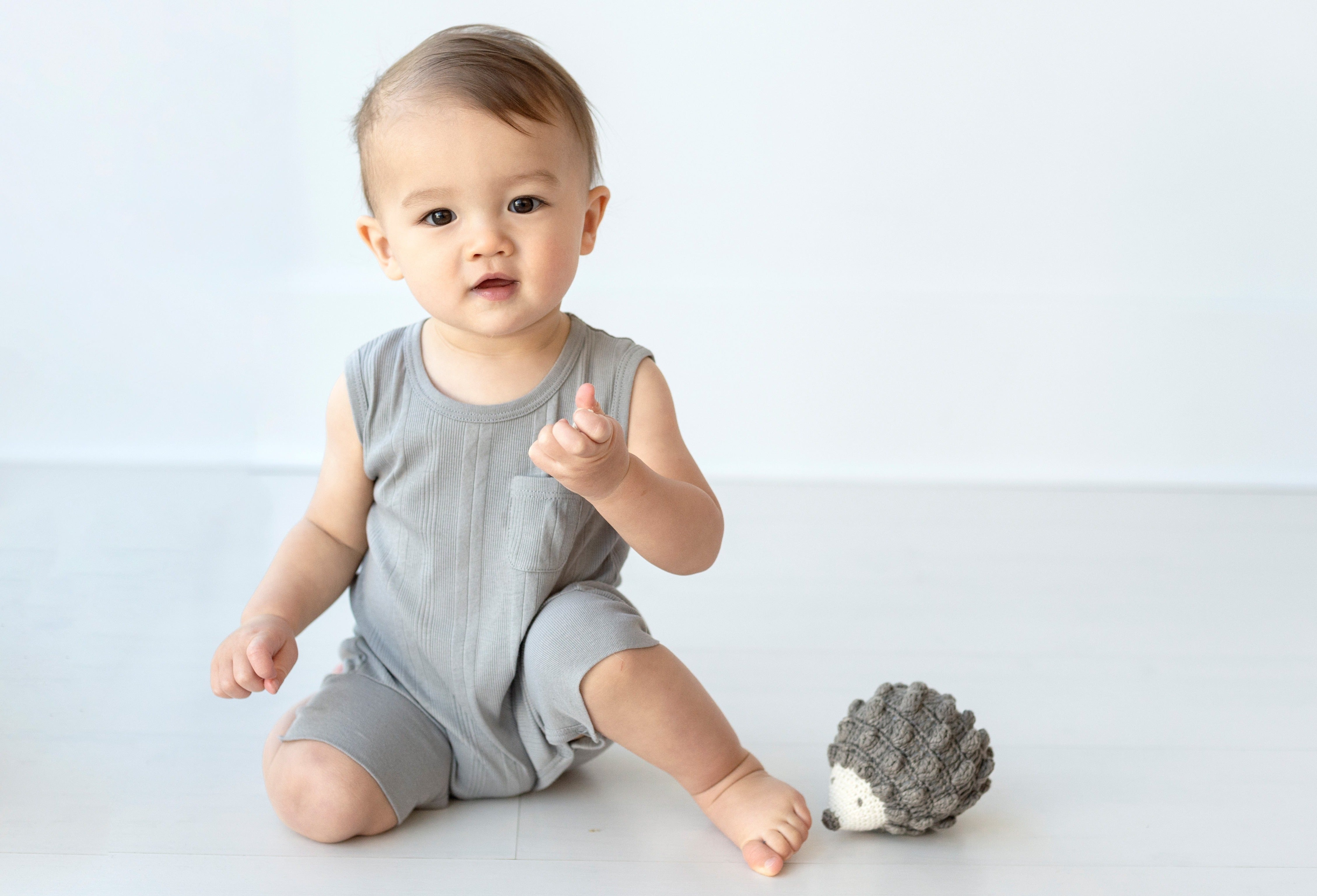Variegated Ribbed Sleeveless Ribbed Coverall