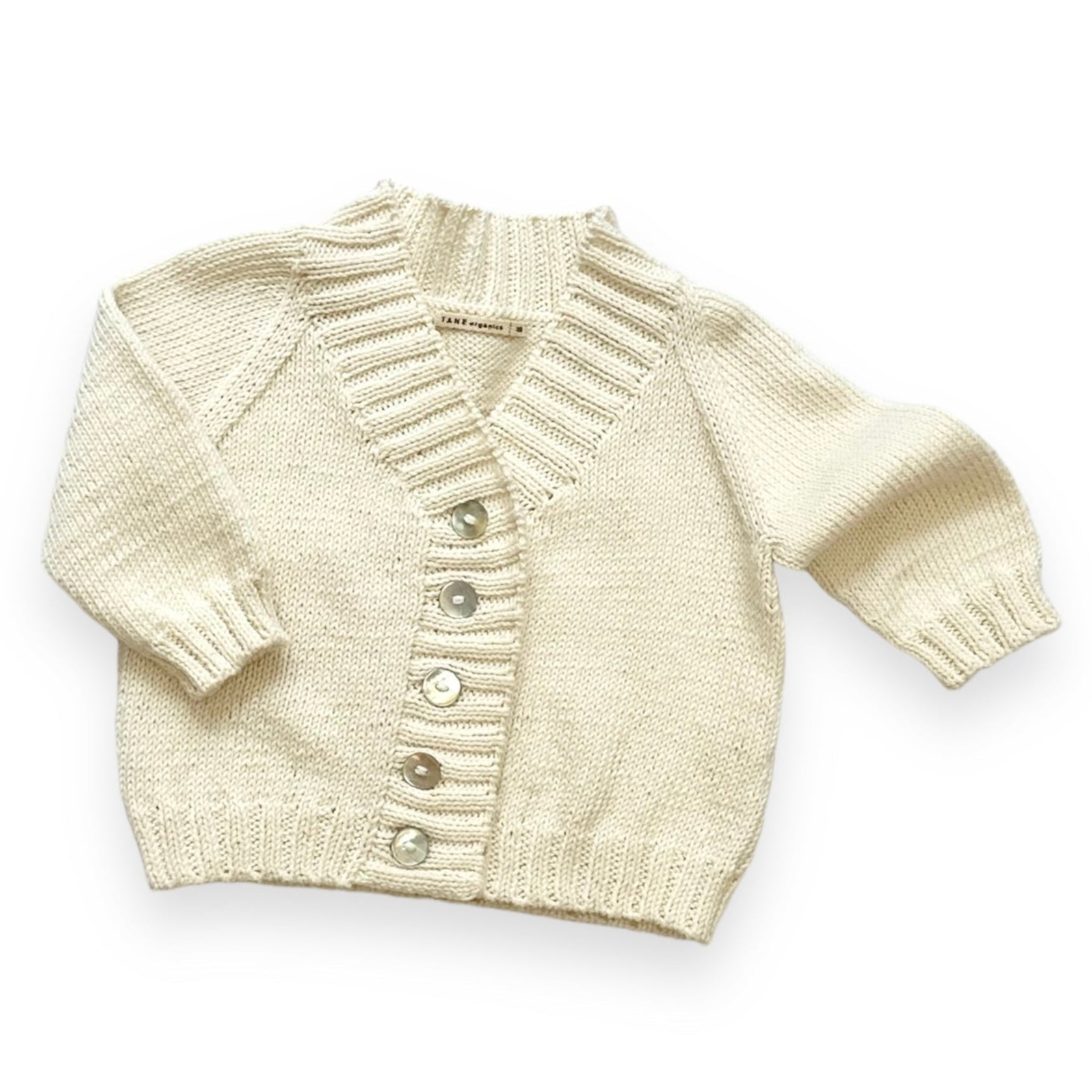 High V-Neck Cardigan in Organic Cotton