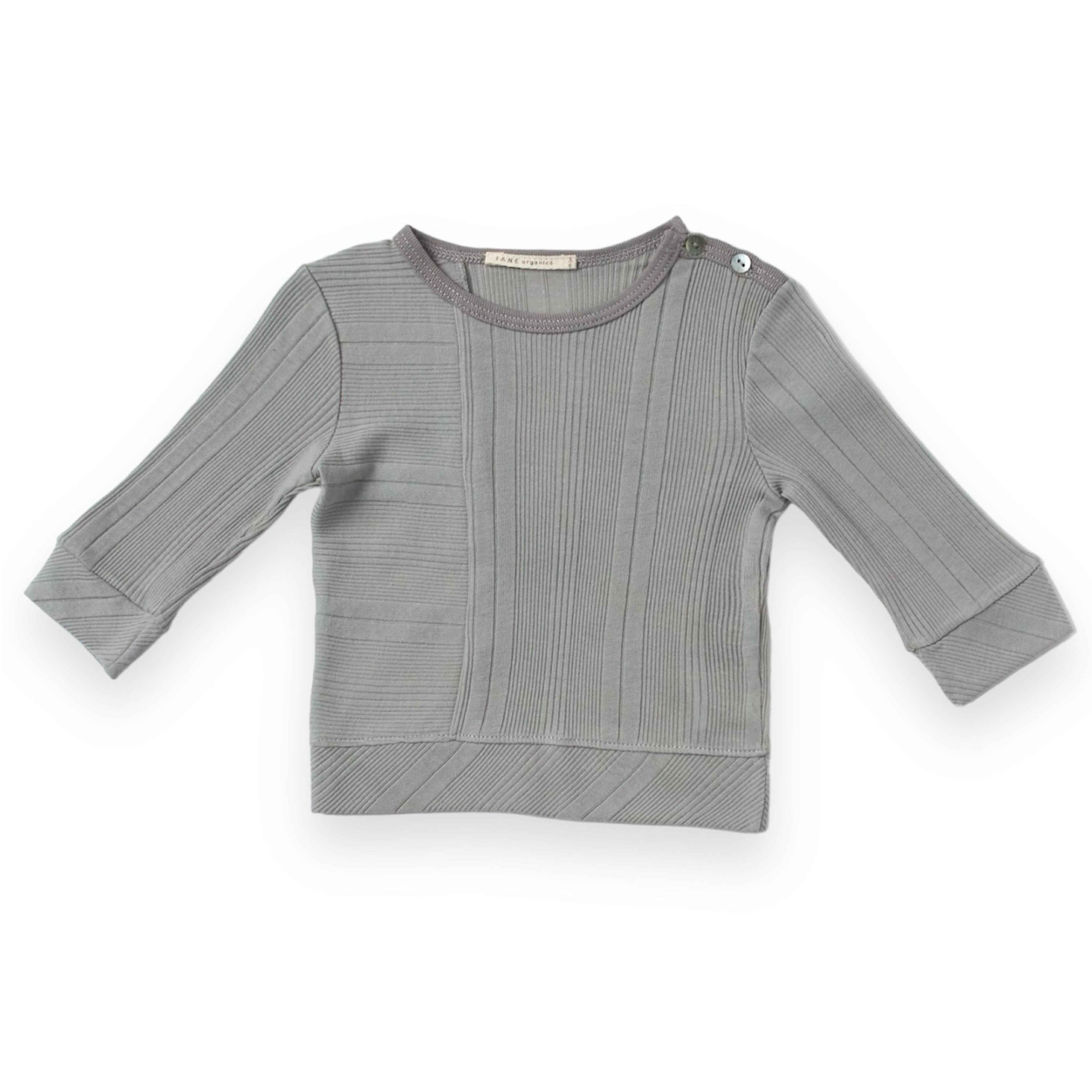 Variegated Ribbed Long Sleeved Tee