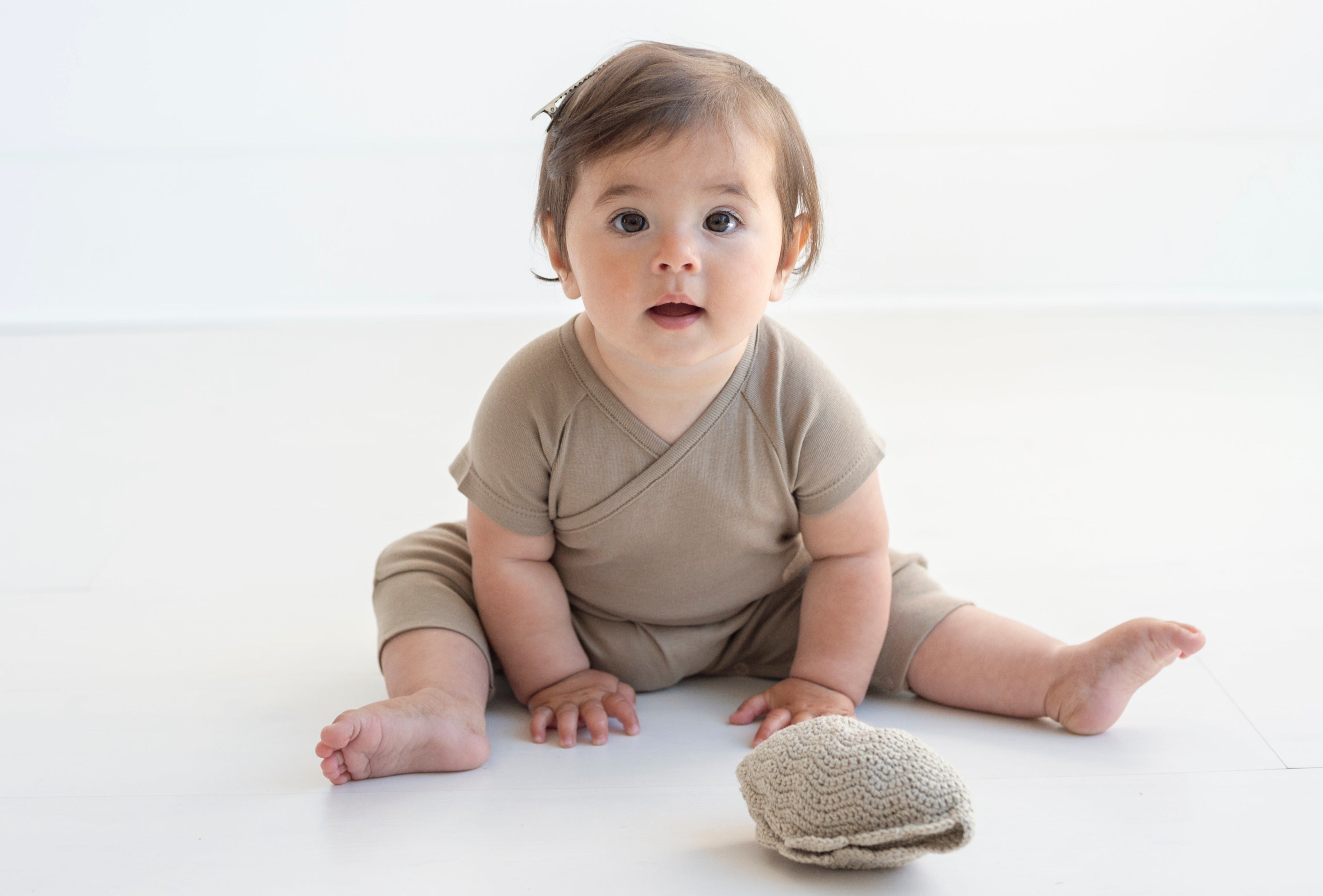 Ribbed Cap Sleeved Kimono Playsuit