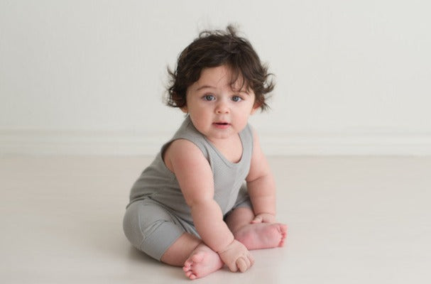 Variegated Ribbed Sleeveless Chevron Ribbed Coverall