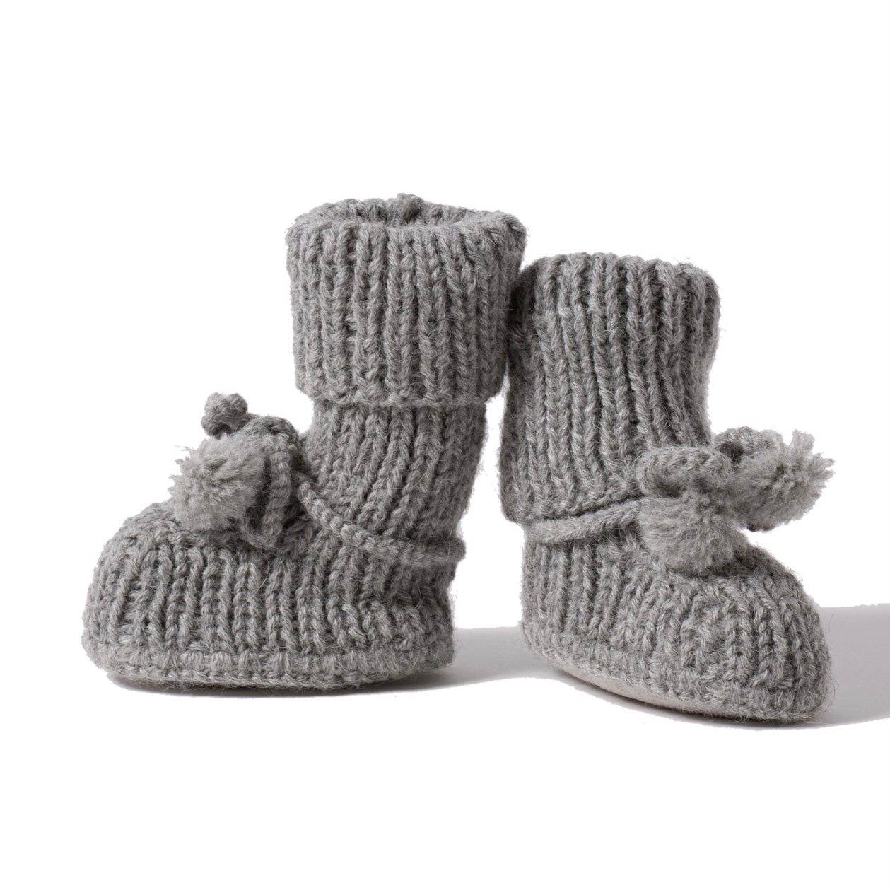Booties with Ties in Baby Alpaca