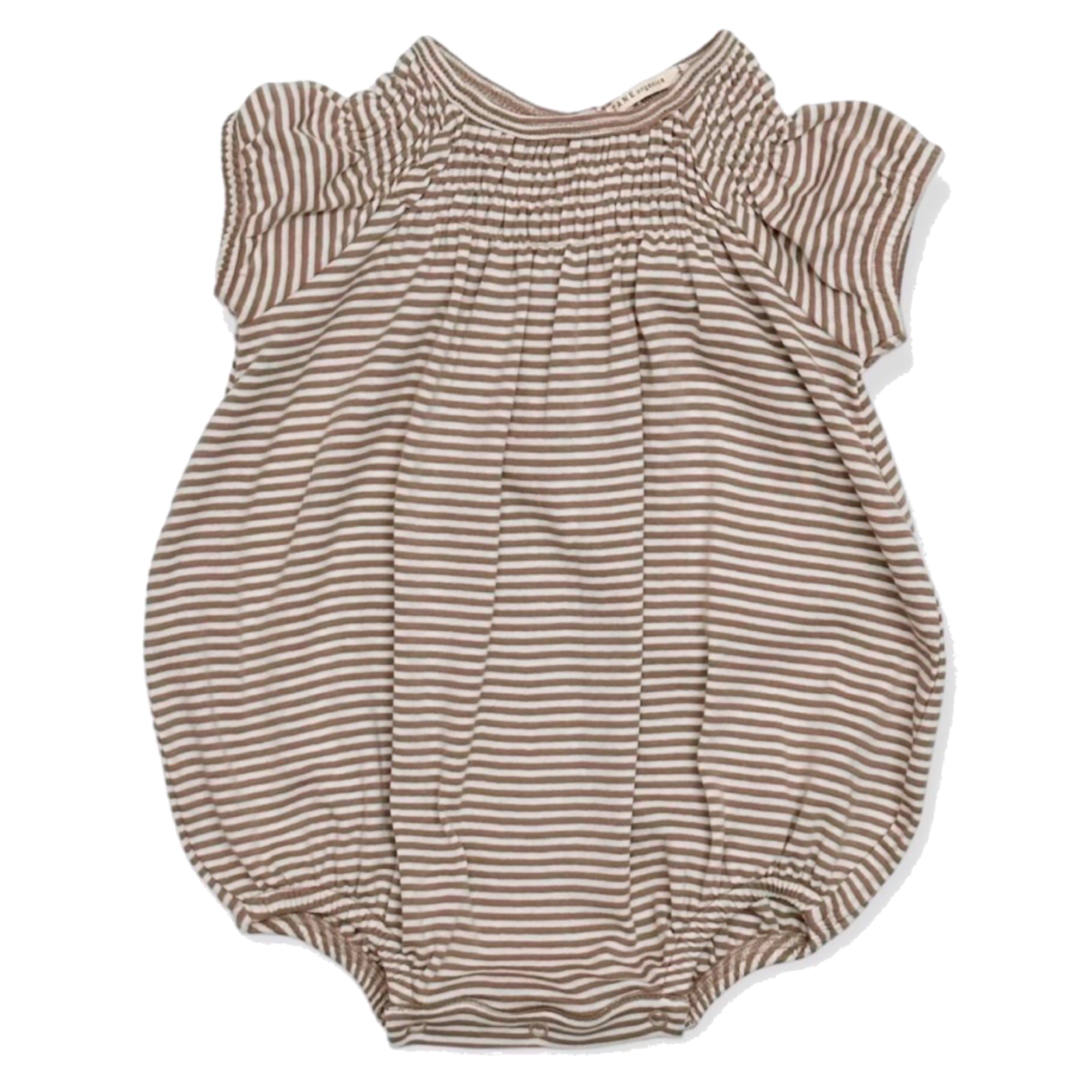 Petite Stripe Rounded Romper
