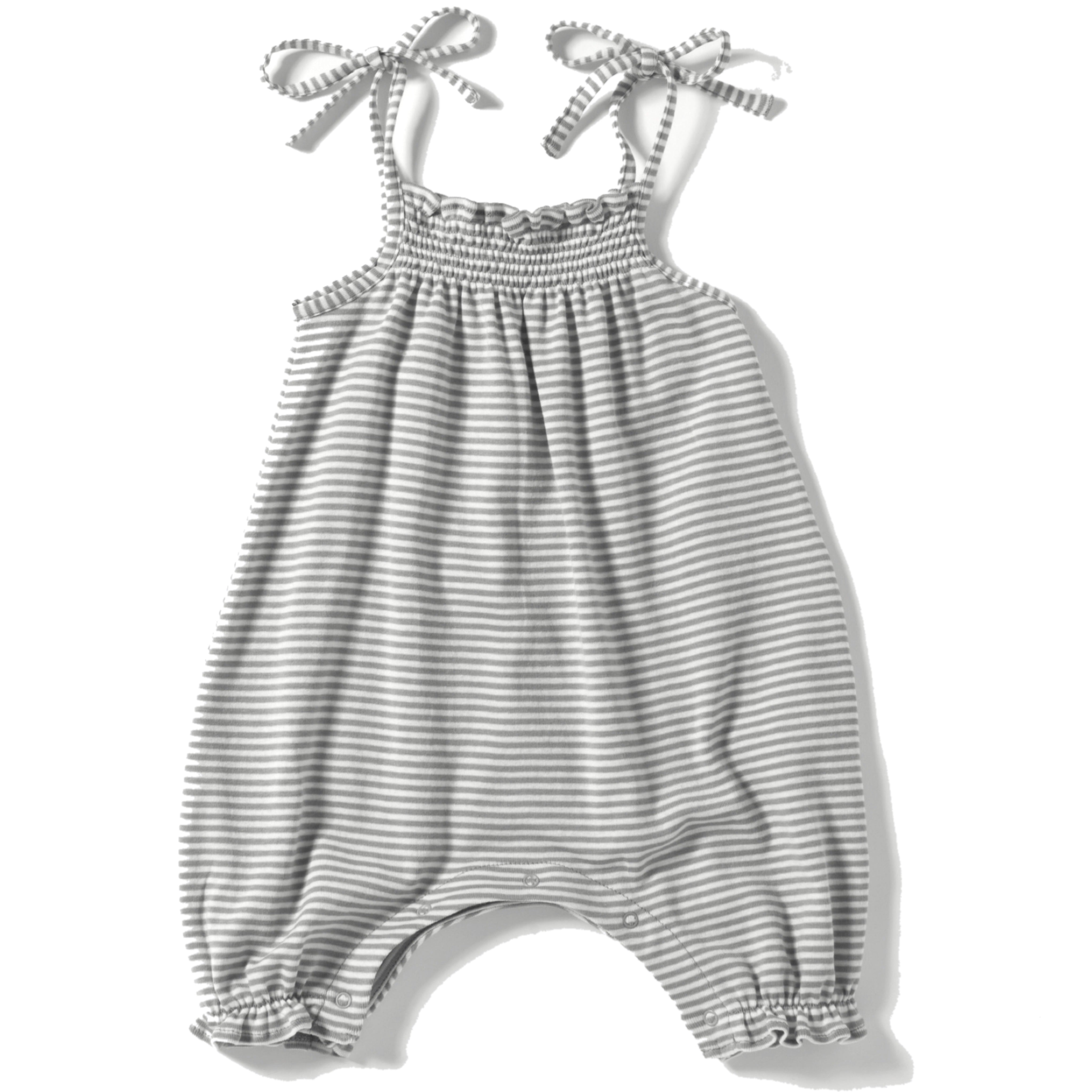 Petite Stripe Romper with Ties