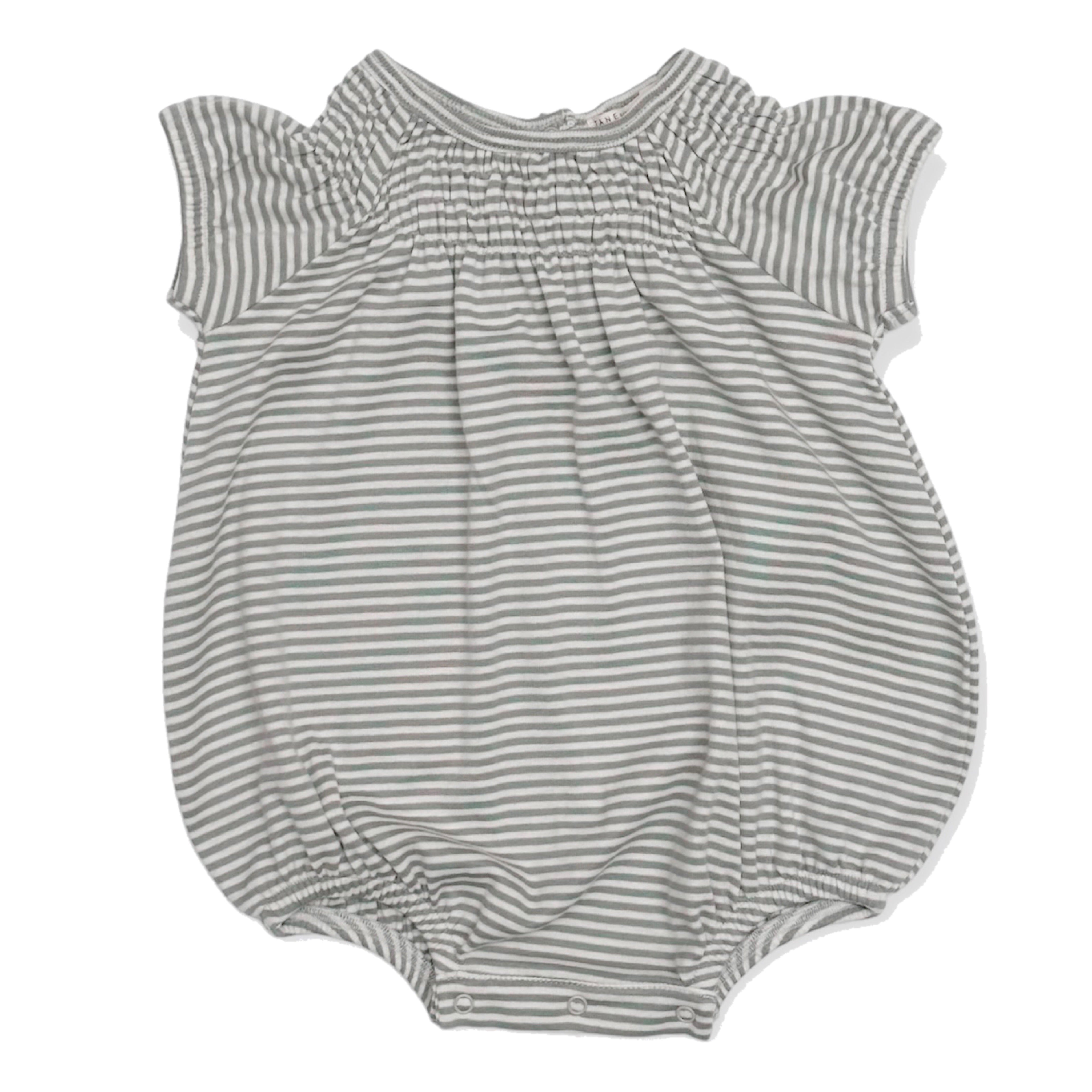 Petite Stripe Rounded Romper