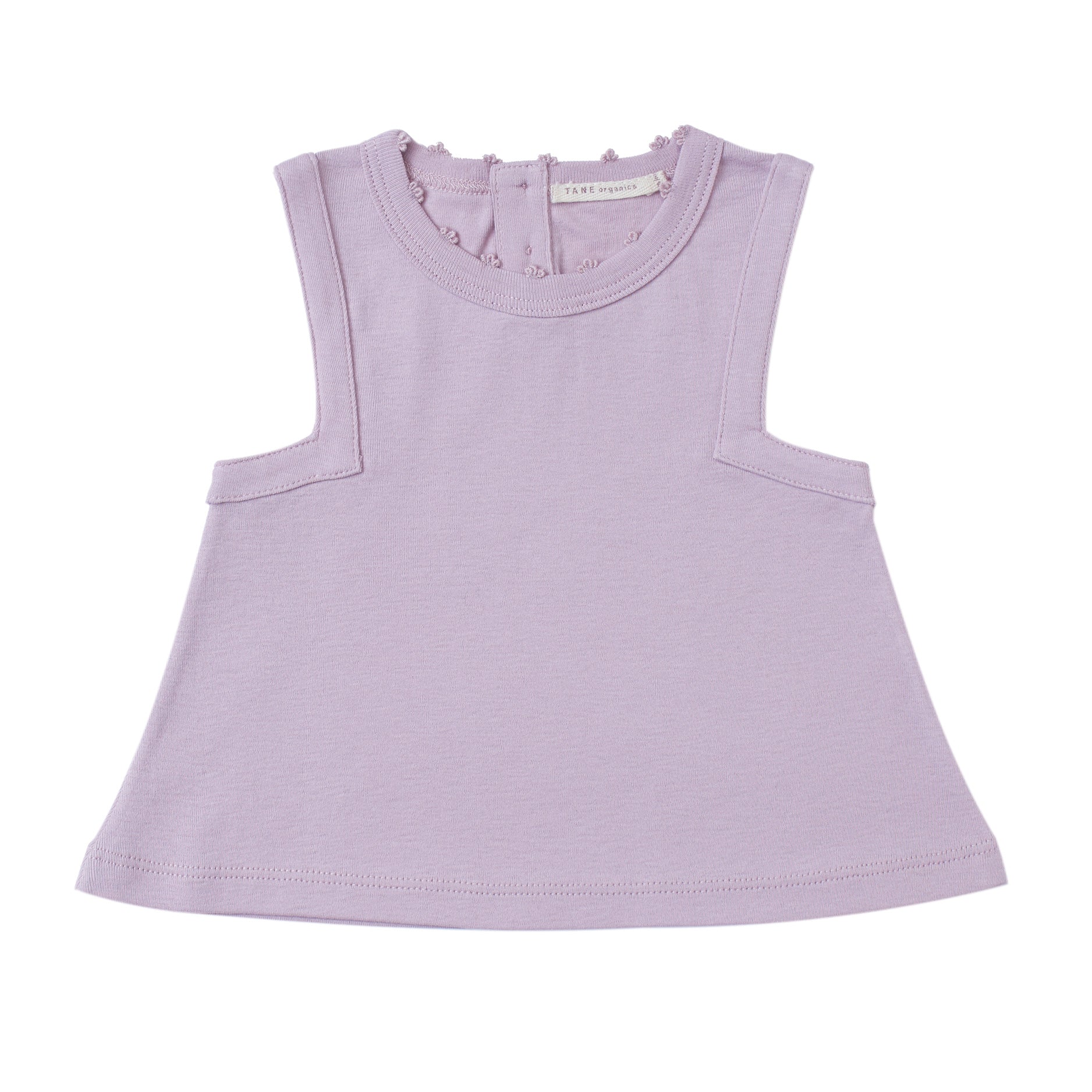 Sleeveless Top with Crochet Trim